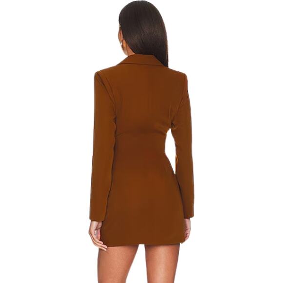 Camila Coelho Stanton Blazer Dress in Chocolate Brown – EUC Size Small - Picture 2 of 4